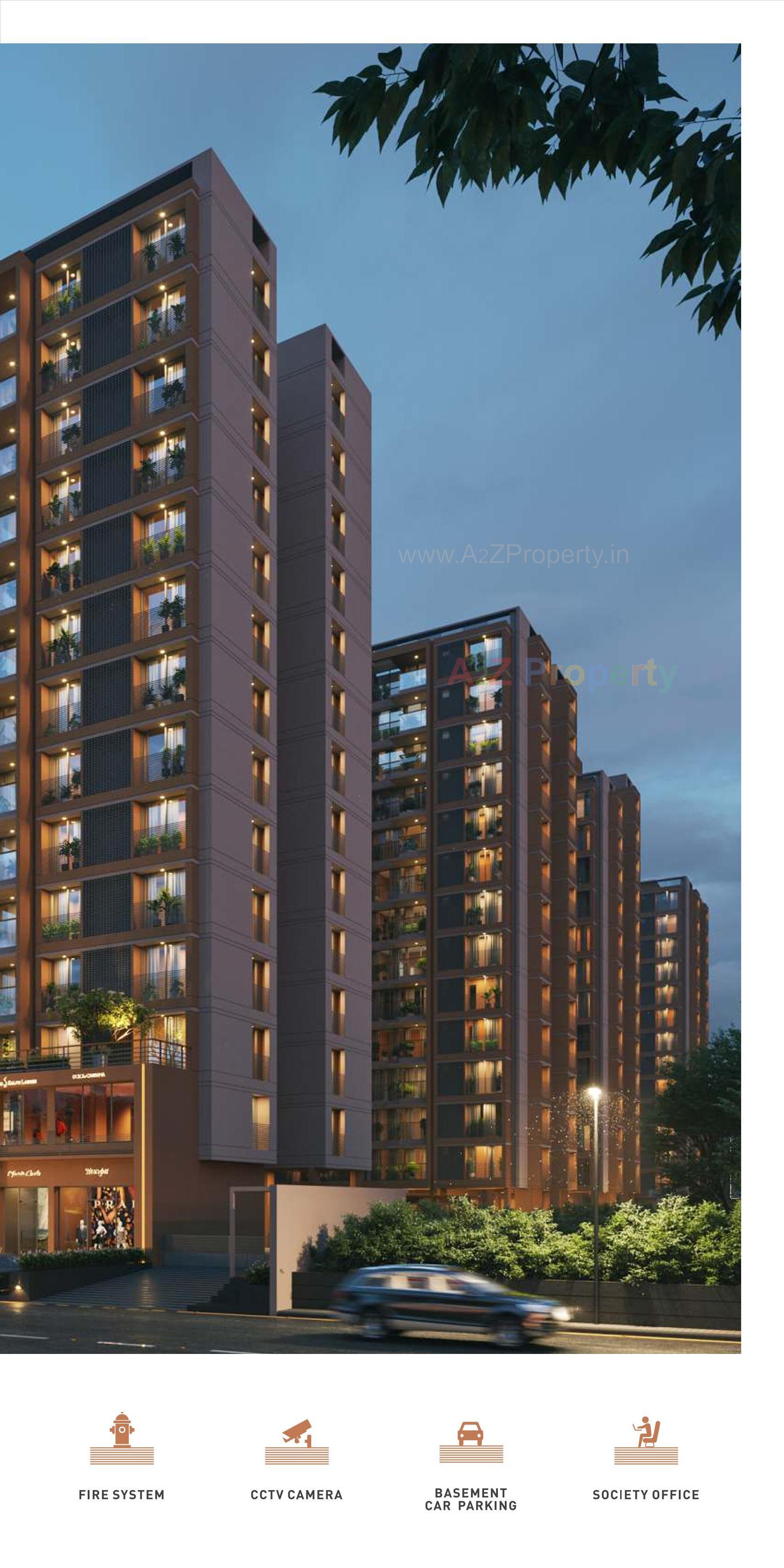3D Elevation of real estate project Seventh Bliss located at Jagatpur, Ahmedabad, Gujarat