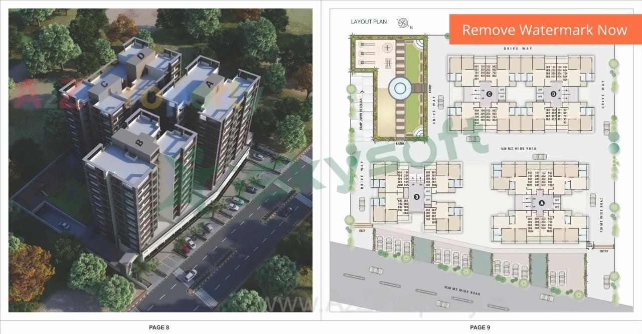 Layout of real estate project Seventh Parisar located at Gota, Ahmedabad, Gujarat