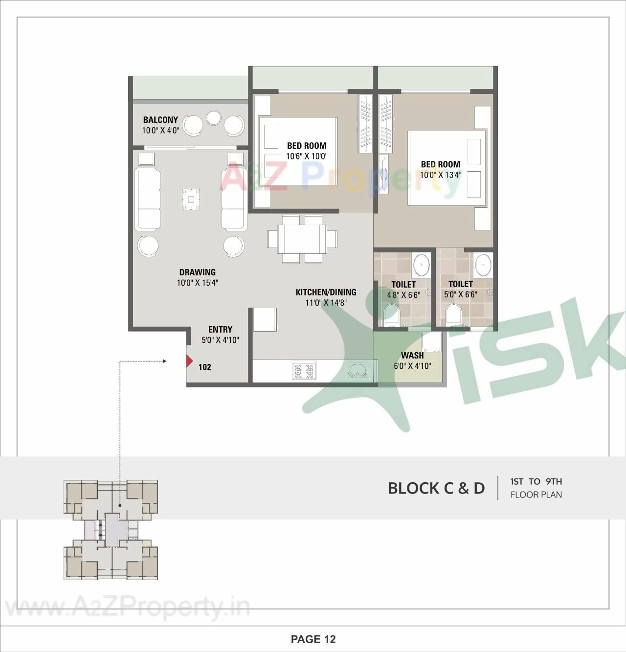Layout of real estate project Seventh Parisar located at Gota, Ahmedabad, Gujarat