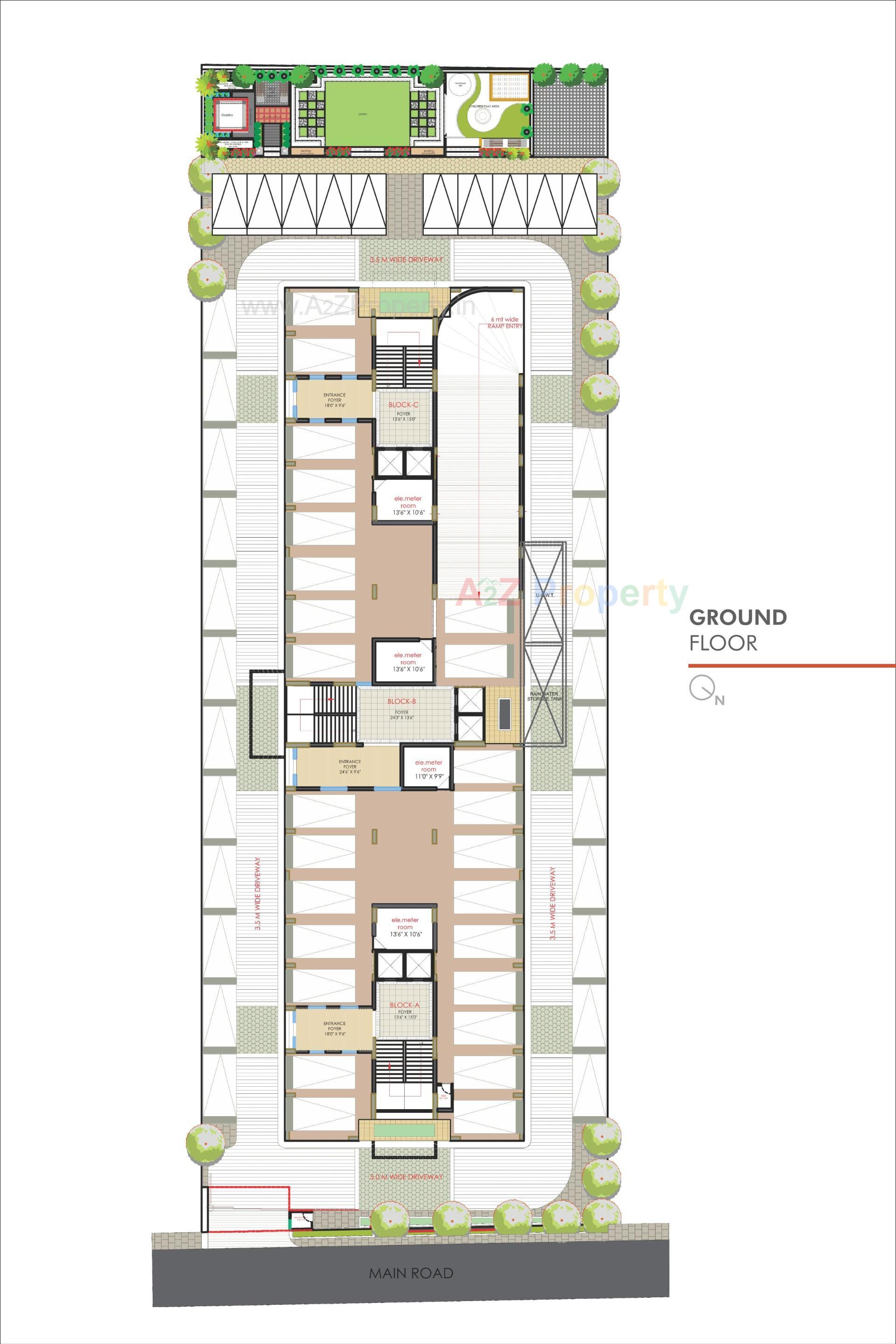 Layout of real estate project Seventh Yash located at Gota, Ahmedabad, Gujarat