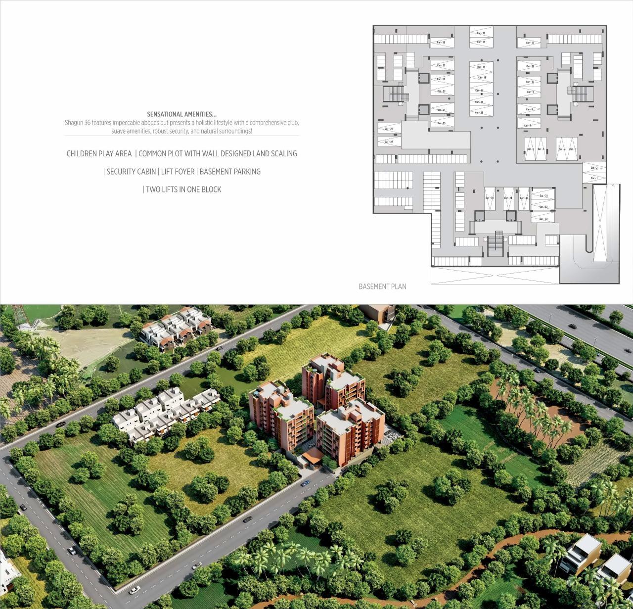 Layout of real estate project Shagun located at Motera, Ahmedabad, Gujarat