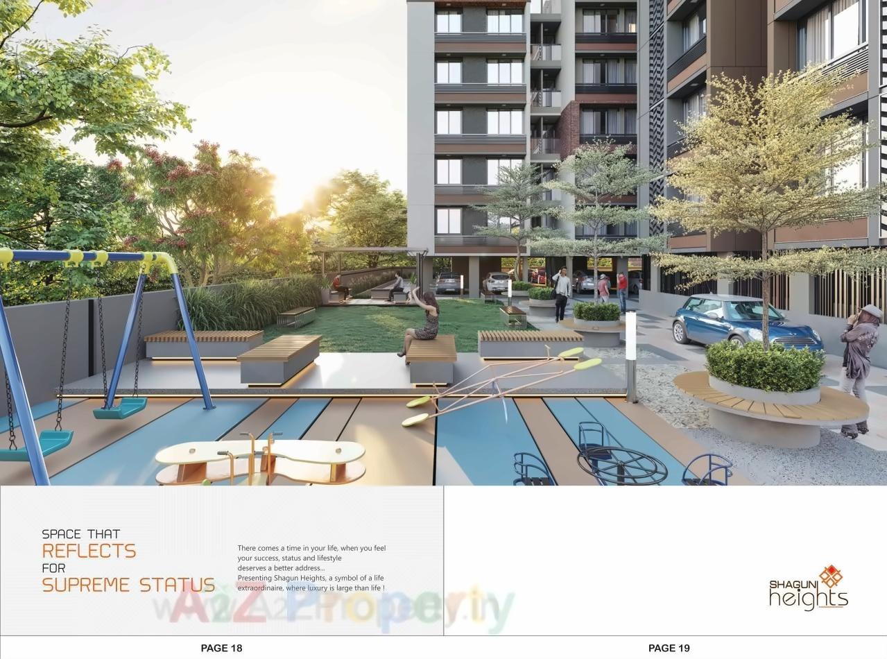 3D Elevation of real estate project Shagun Heights located at Hanspura, Ahmedabad, Gujarat