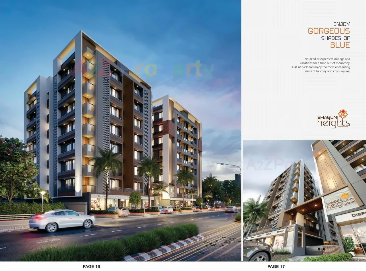 3D Elevation of real estate project Shagun Heights located at Hanspura, Ahmedabad, Gujarat