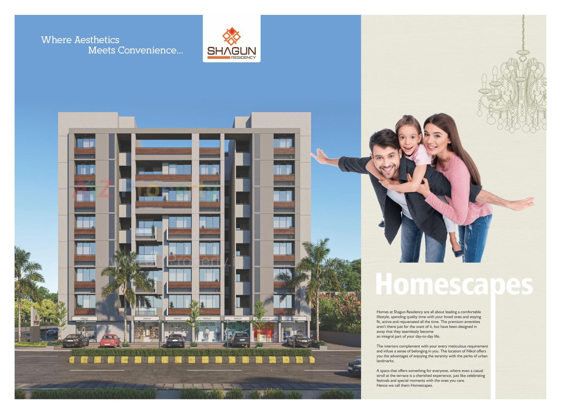 3D Elevation of real estate project Shagun Residency located at Nikol, Ahmedabad, Gujarat
