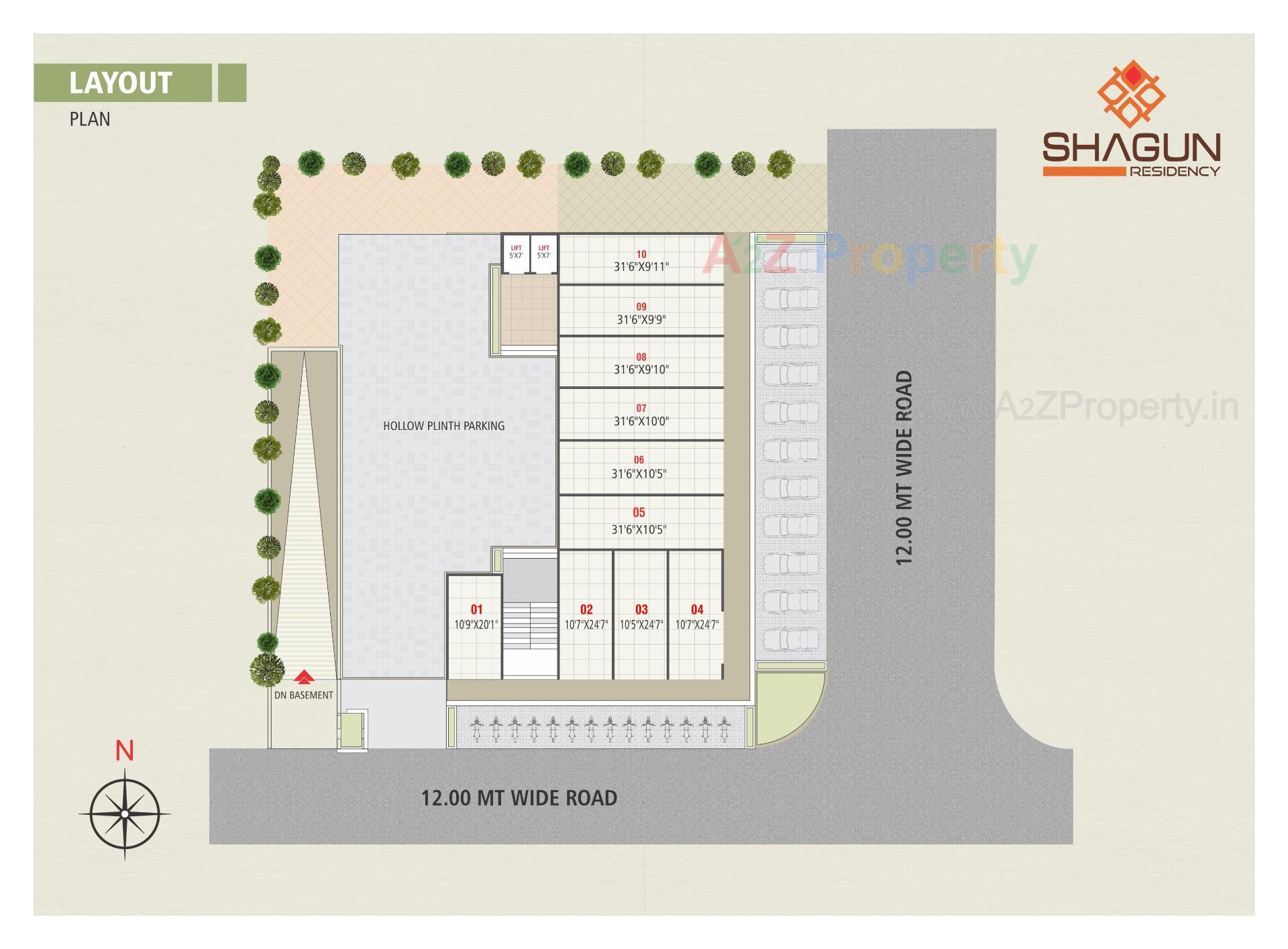 Layout of real estate project Shagun Residency located at Nikol, Ahmedabad, Gujarat