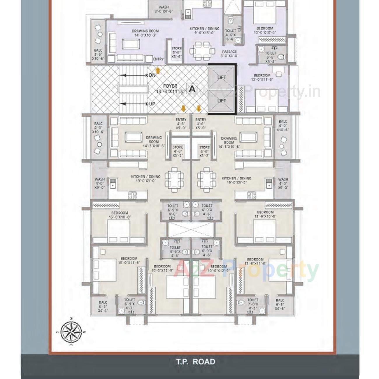 Layout of real estate project Shailee Appartment located at Vasana, Ahmedabad, Gujarat