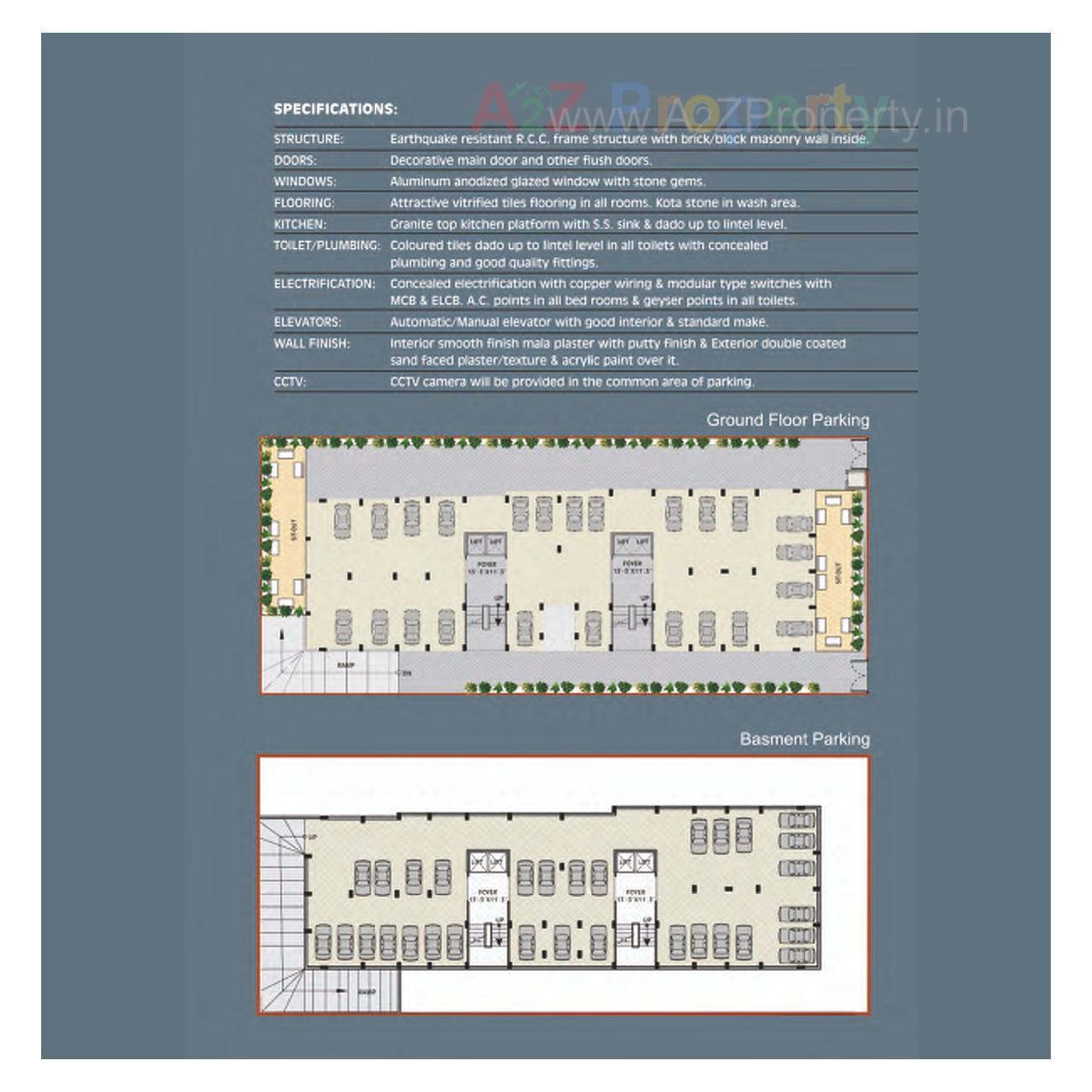 Layout of real estate project Shailee Appartment located at Vasana, Ahmedabad, Gujarat