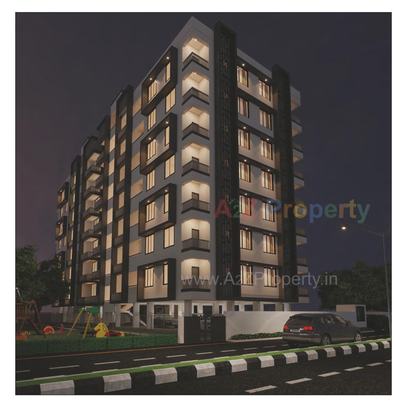 3D Elevation of real estate project Shailee Appartment located at Vasana, Ahmedabad, Gujarat