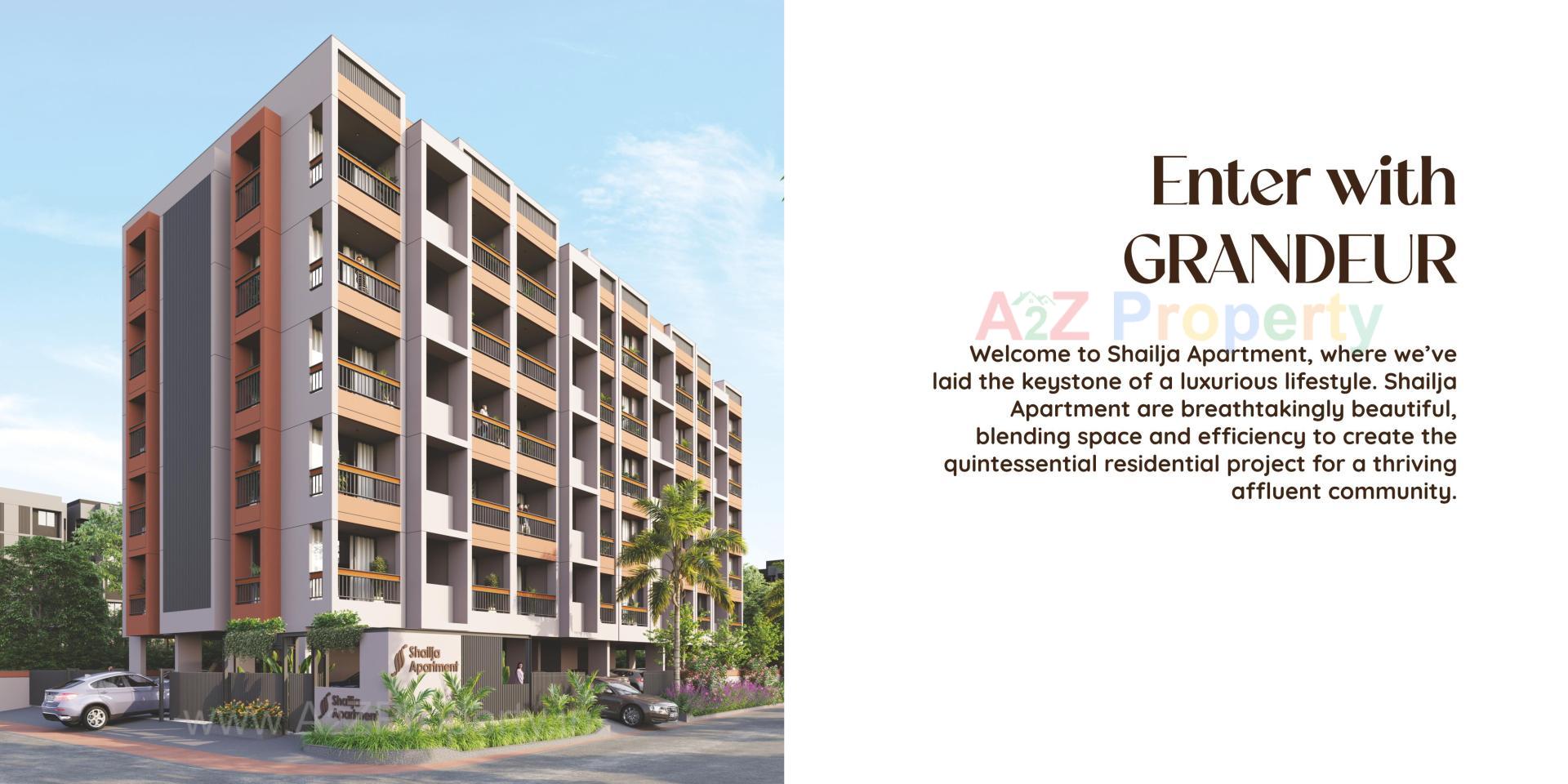 3D Elevation of real estate project Shailja Apartment located at Wadaj, Ahmedabad, Gujarat