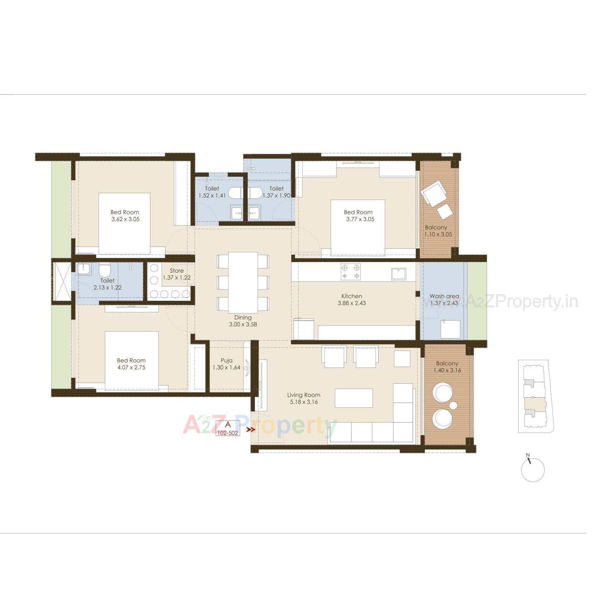 Layout of real estate project Shailja Apartment located at Wadaj, Ahmedabad, Gujarat