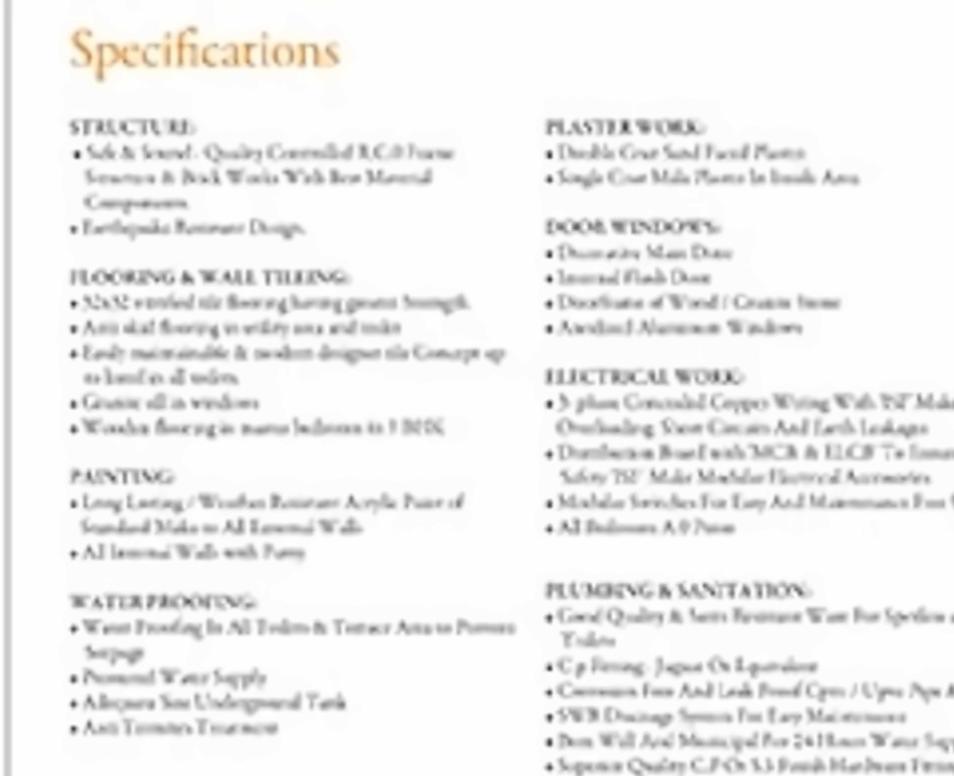 Project Specifications