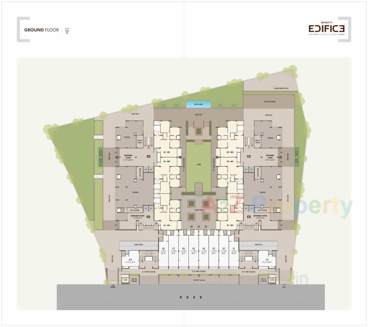 Layout of real estate project Shakti Edifice located at Bopal, Ahmedabad, Gujarat