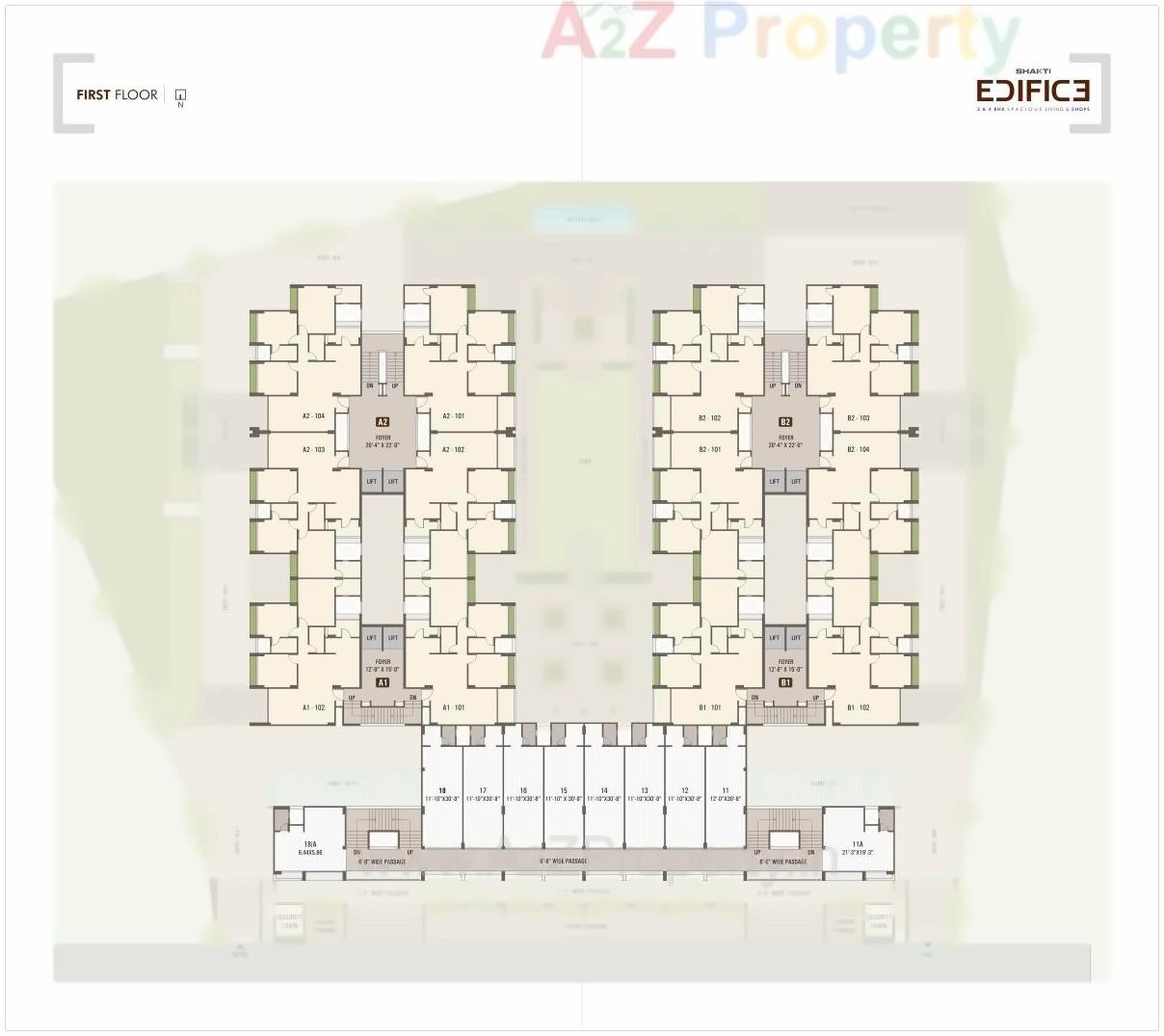 Layout of real estate project Shakti Edifice located at Bopal, Ahmedabad, Gujarat