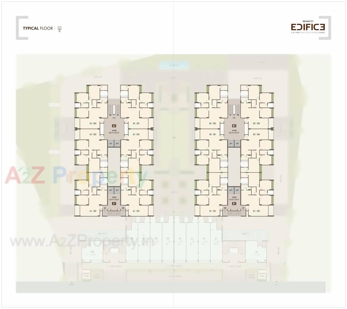 Layout of real estate project Shakti Edifice located at Bopal, Ahmedabad, Gujarat