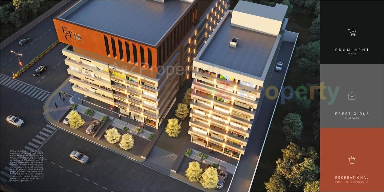 3D Elevation of real estate project Shakti Etc(extol Trade Center) located at Gota, Ahmedabad, Gujarat