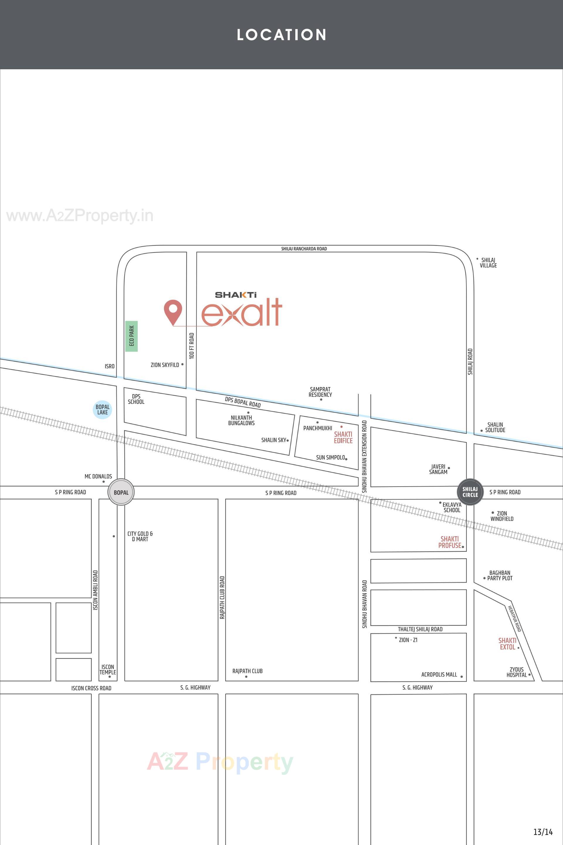  of real estate project Shakti Exalt located at Bopal, Ahmedabad, Gujarat