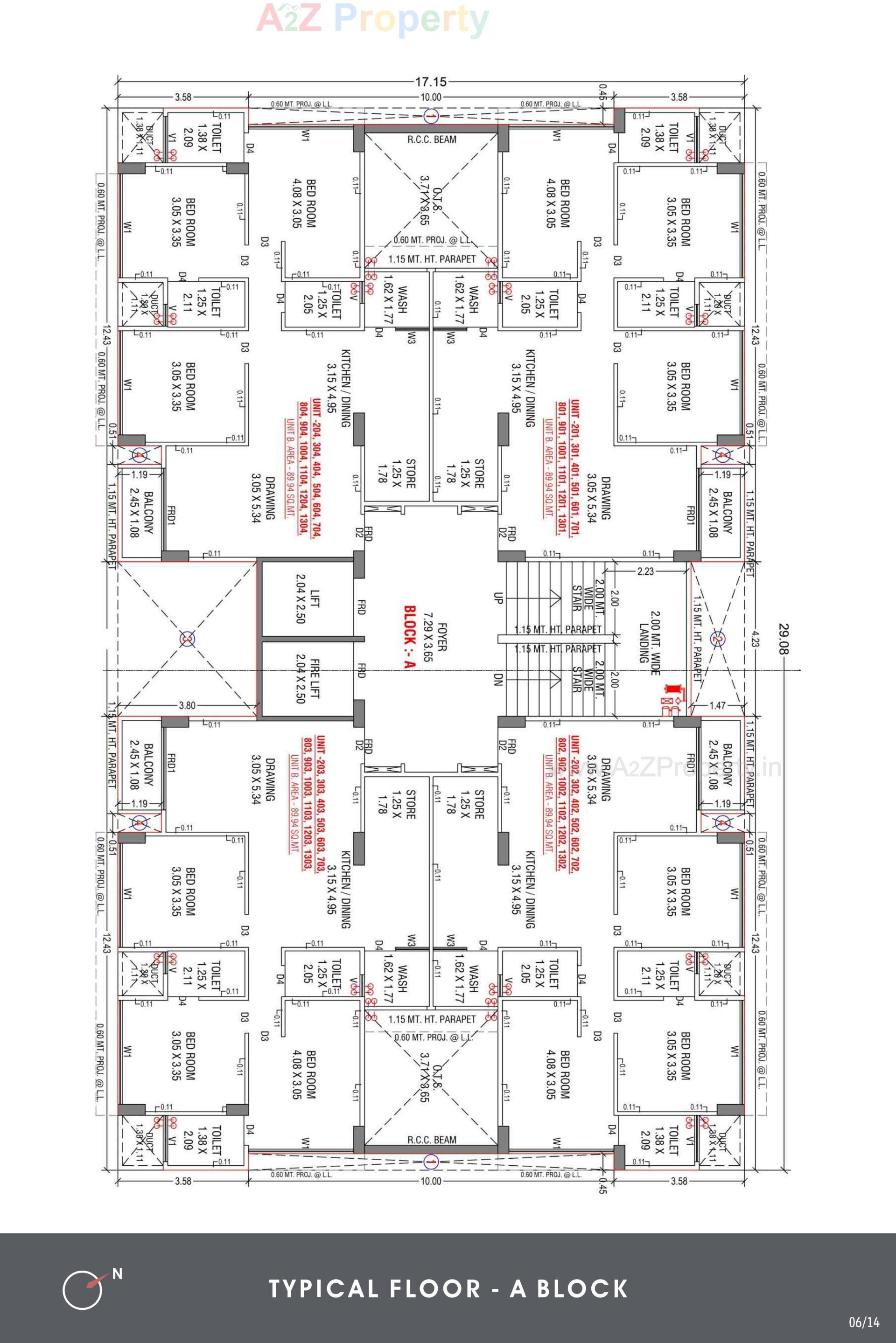 Layout of real estate project Shakti Exalt located at Bopal, Ahmedabad, Gujarat