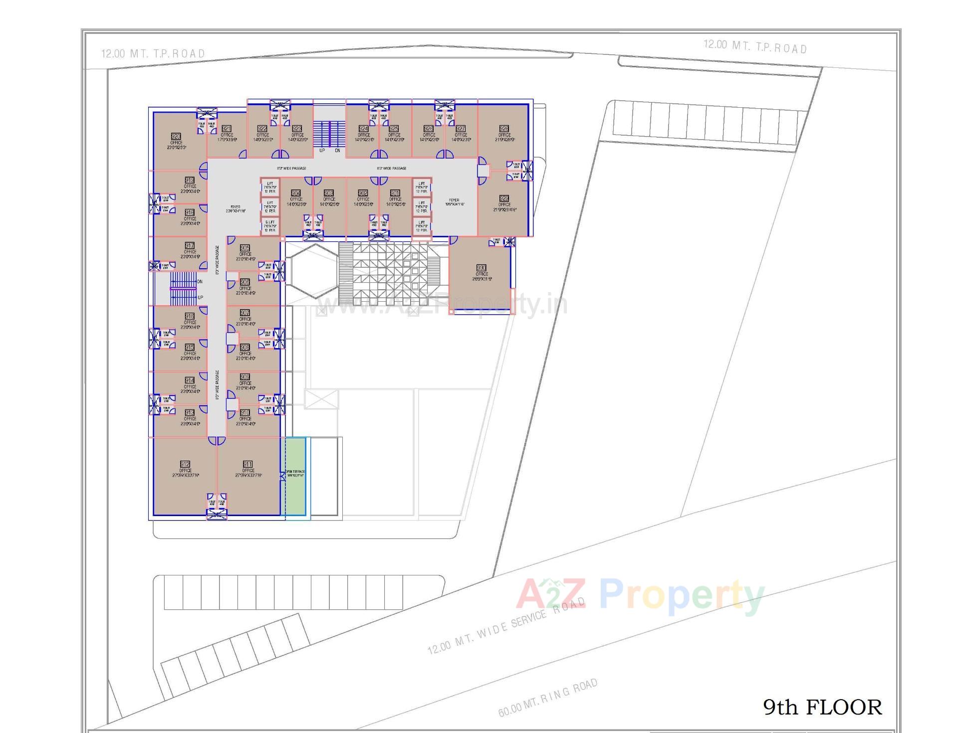Layout of real estate project Shaligram Arcade located at Ahmedabad, Ahmedabad, Gujarat