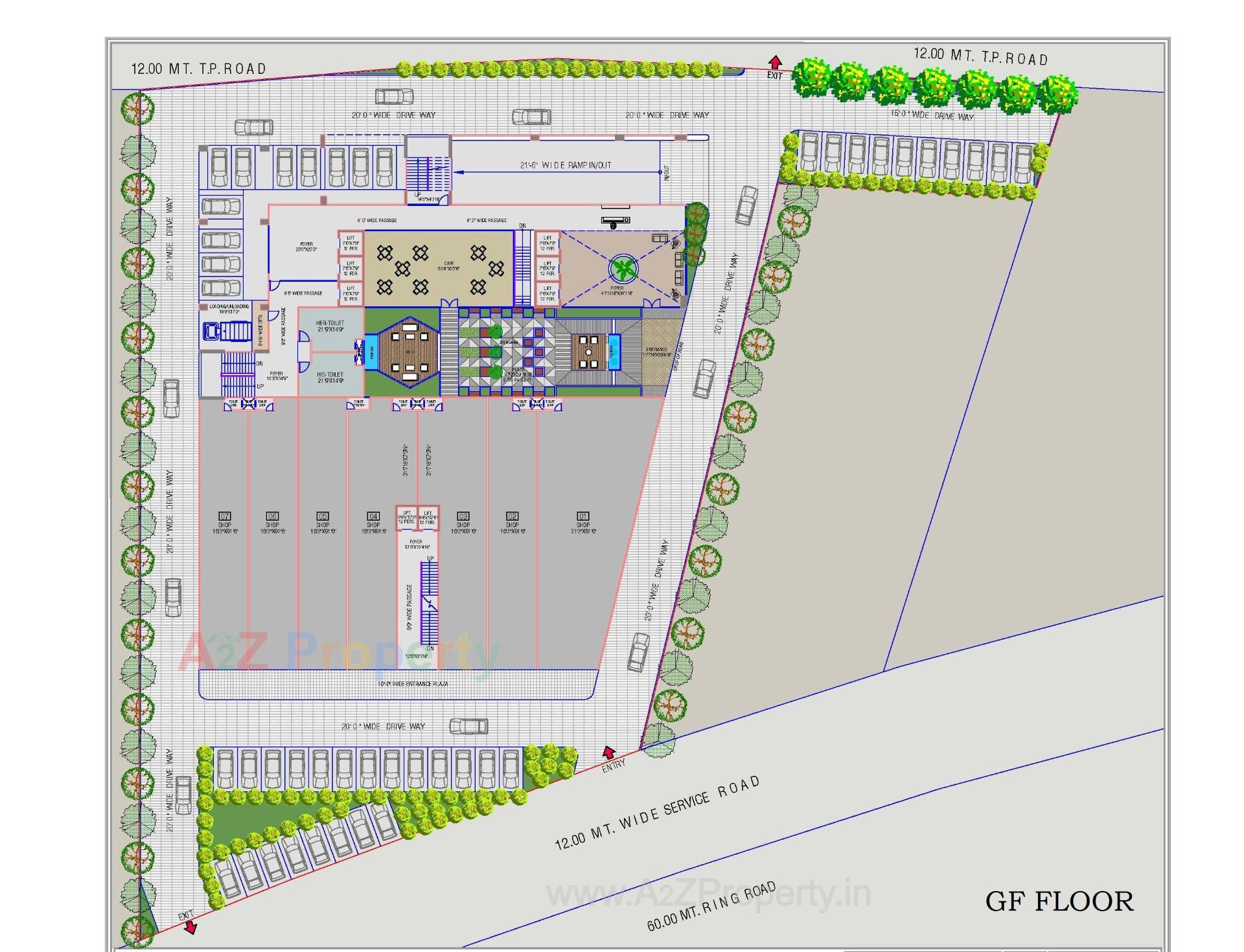 Layout of real estate project Shaligram Arcade located at Ahmedabad, Ahmedabad, Gujarat