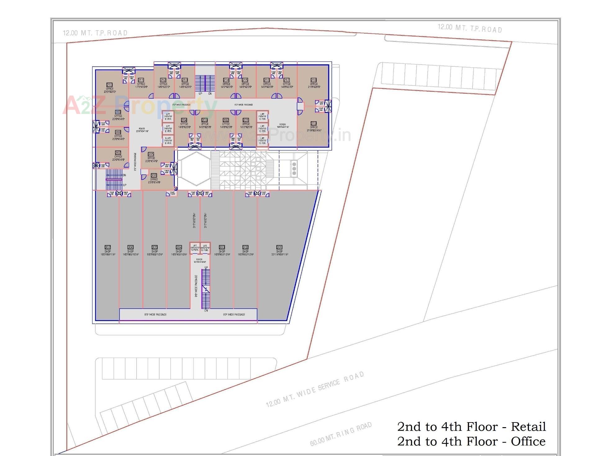 Layout of real estate project Shaligram Arcade located at Ahmedabad, Ahmedabad, Gujarat