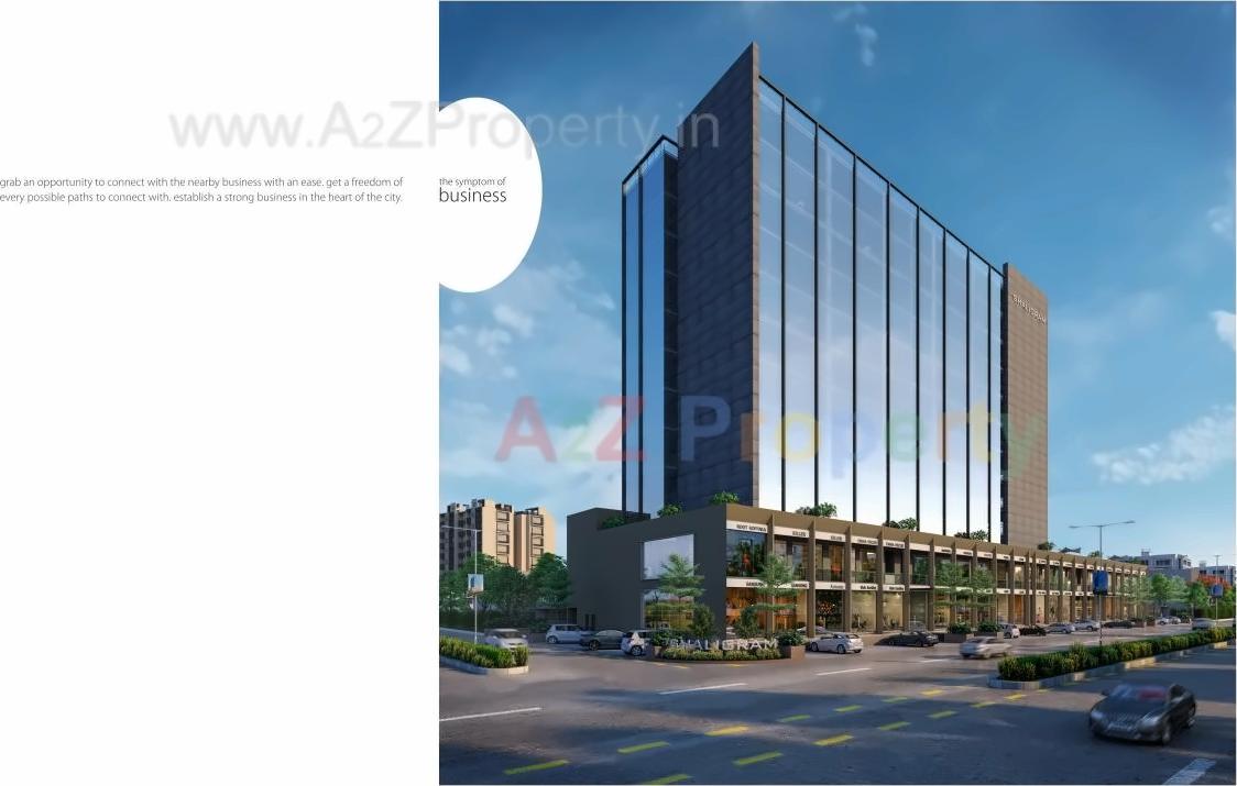 3D Elevation of real estate project Shaligram Corporates located at Makarba, Ahmedabad, Gujarat