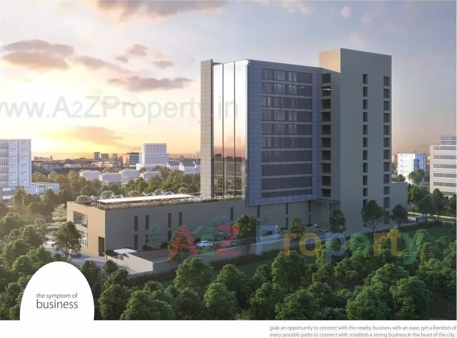 3D Elevation of real estate project Shaligram Corporates located at Makarba, Ahmedabad, Gujarat