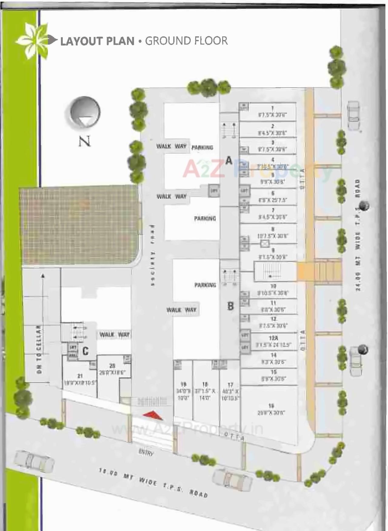 Layout of real estate project Shaligram Lake View located at Nikol, Ahmedabad, Gujarat