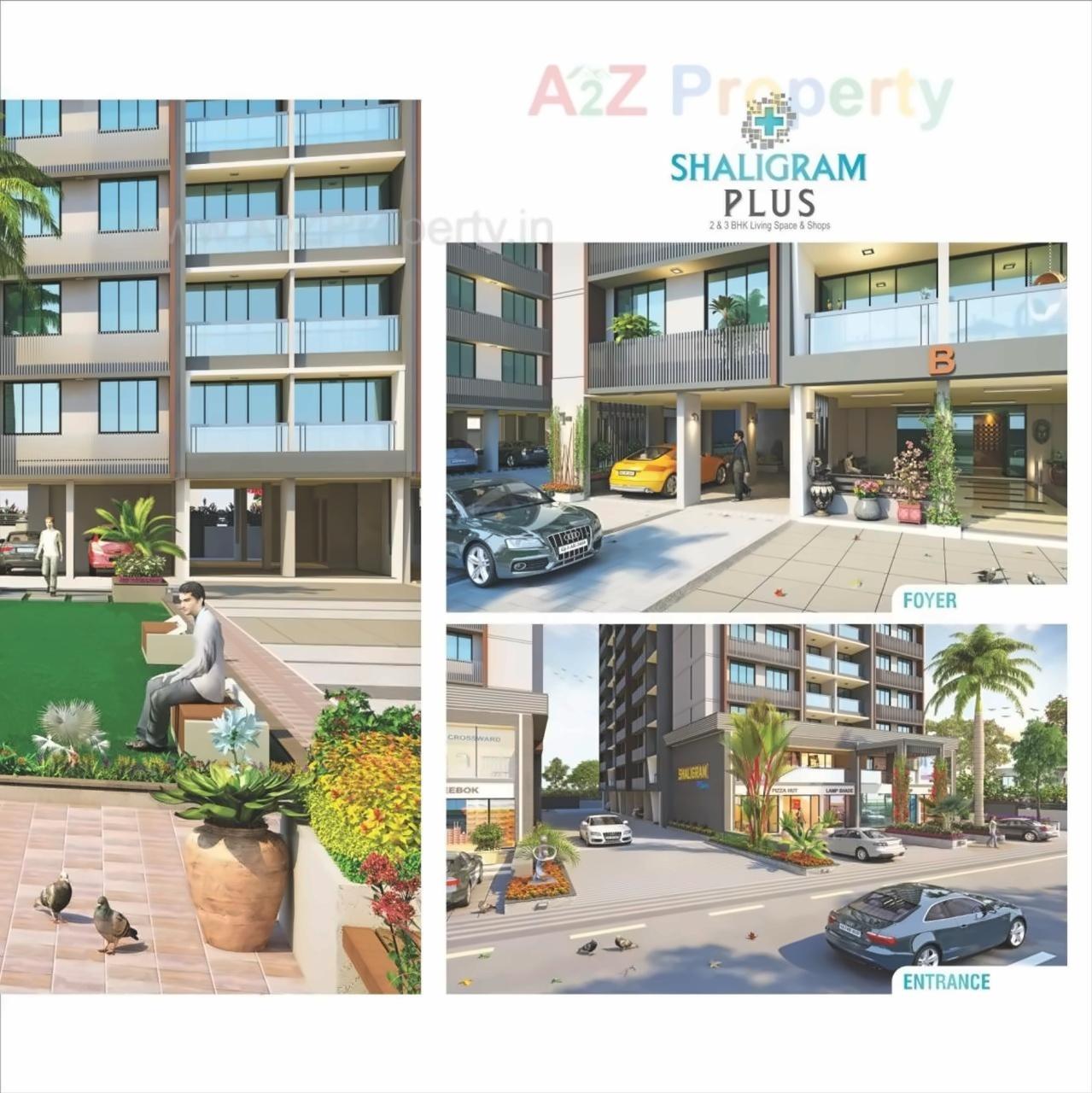3D Elevation of real estate project Shaligram Plus located at Chandlodiya, Ahmedabad, Gujarat