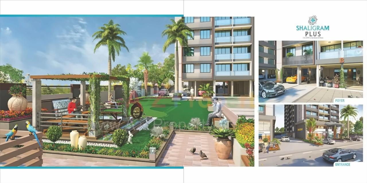 3D Elevation of real estate project Shaligram Plus located at Chandlodiya, Ahmedabad, Gujarat