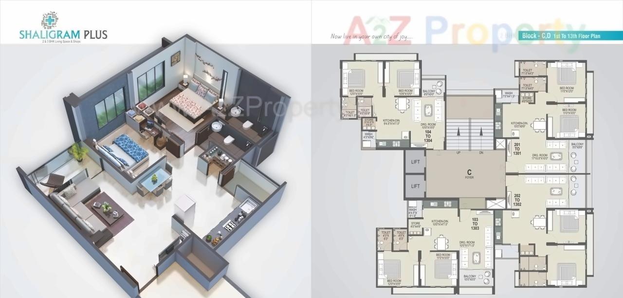 Layout of real estate project Shaligram Plus located at Chandlodiya, Ahmedabad, Gujarat