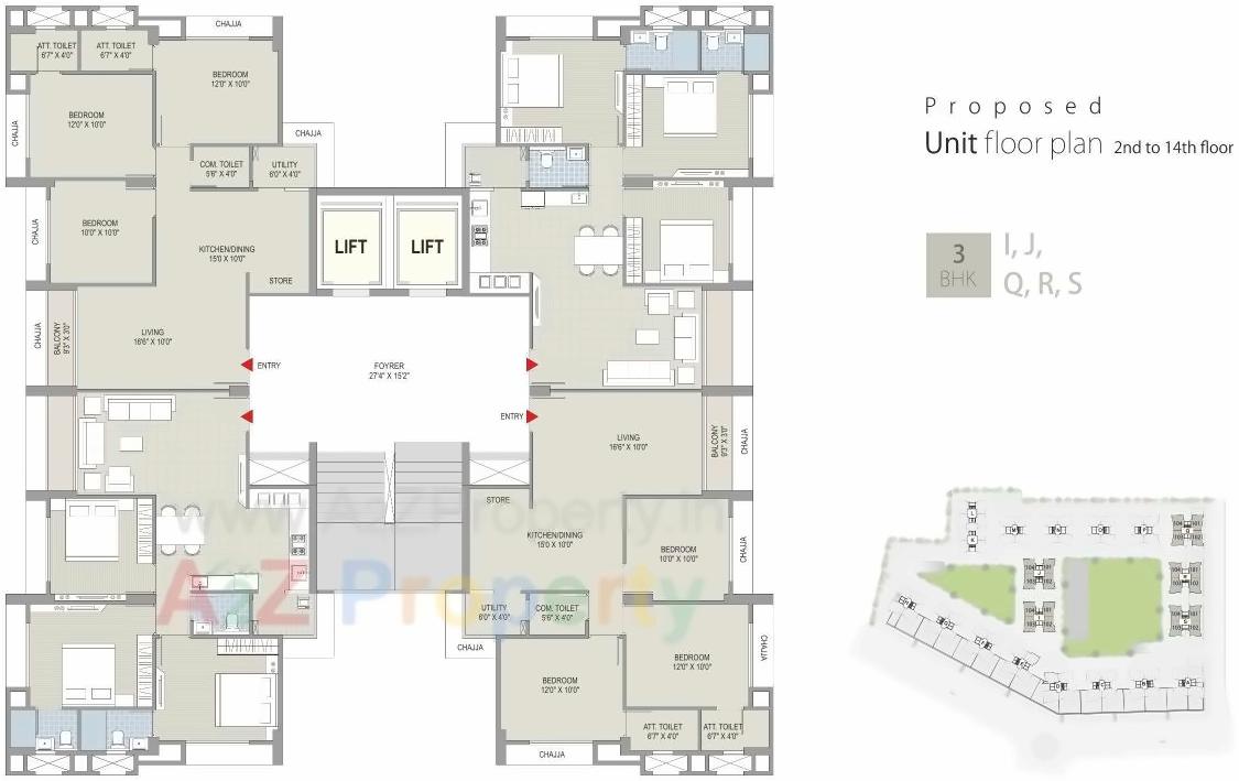 Layout of real estate project Shaligram Prime located at Ghuma, Ahmedabad, Gujarat