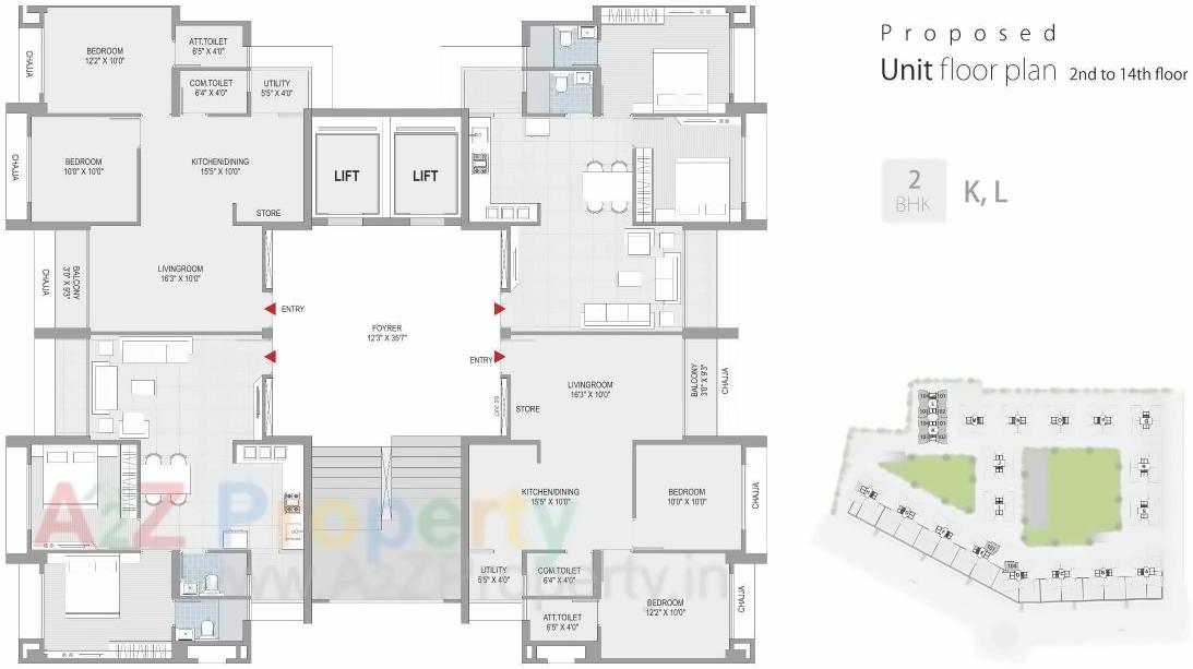 Layout of real estate project Shaligram Prime located at Ghuma, Ahmedabad, Gujarat