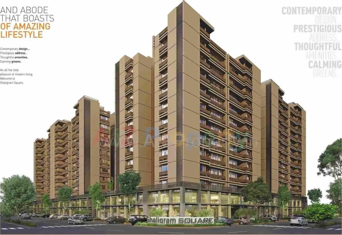 3D Elevation of real estate project Shaligram Square located at Gota, Ahmedabad, Gujarat