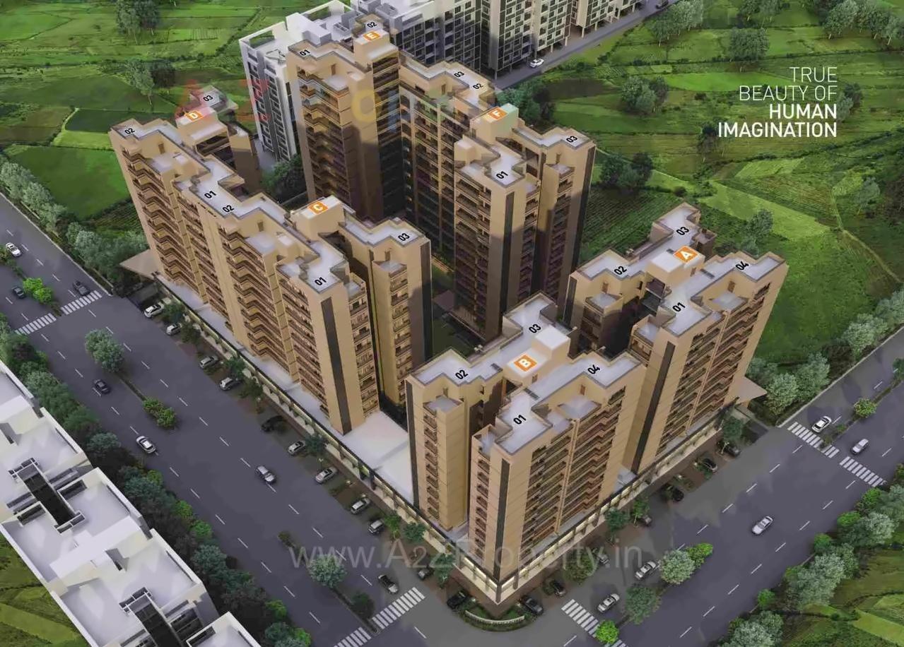 3D Elevation of real estate project Shaligram Square located at Gota, Ahmedabad, Gujarat