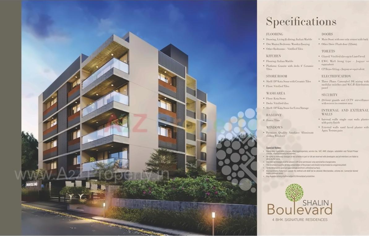 3D Elevation of real estate project Shalin Boulevard located at Shekha, Ahmedabad, Gujarat