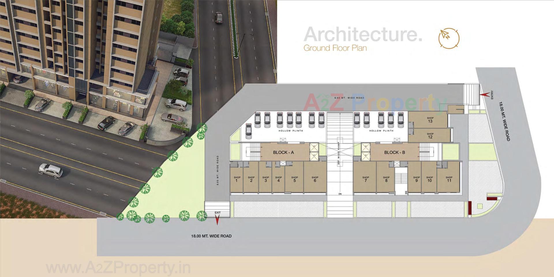 Layout of real estate project Shalin Heights located at Vinzol, Ahmedabad, Gujarat