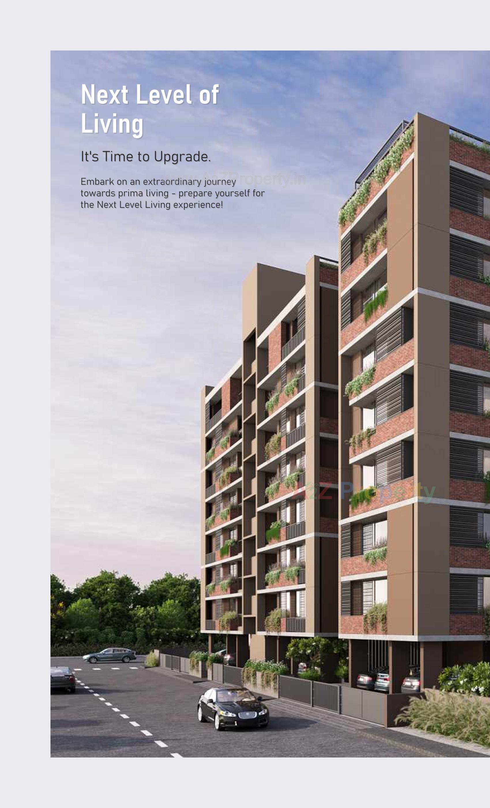 3D Elevation of real estate project Shalin Prima located at Paldi, Ahmedabad, Gujarat