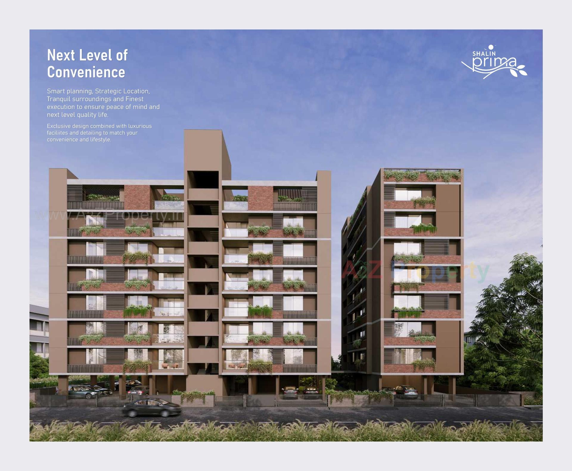 3D Elevation of real estate project Shalin Prima located at Paldi, Ahmedabad, Gujarat