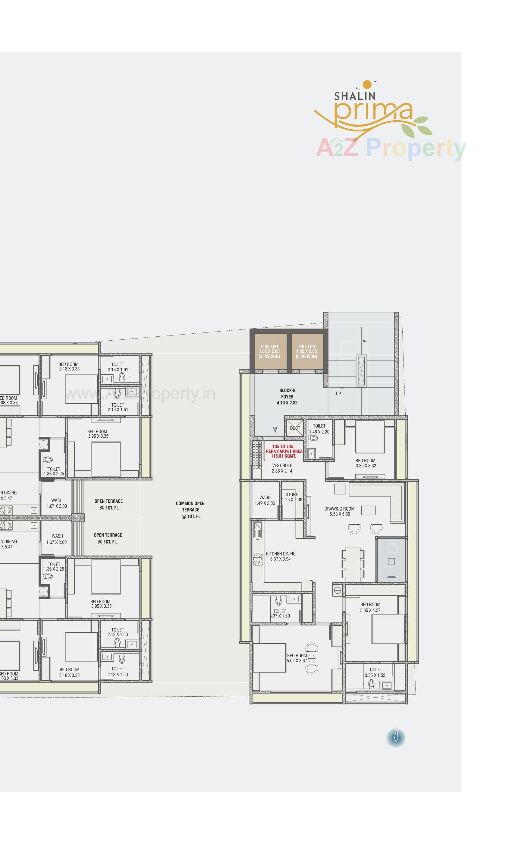 Layout of real estate project Shalin Prima located at Paldi, Ahmedabad, Gujarat