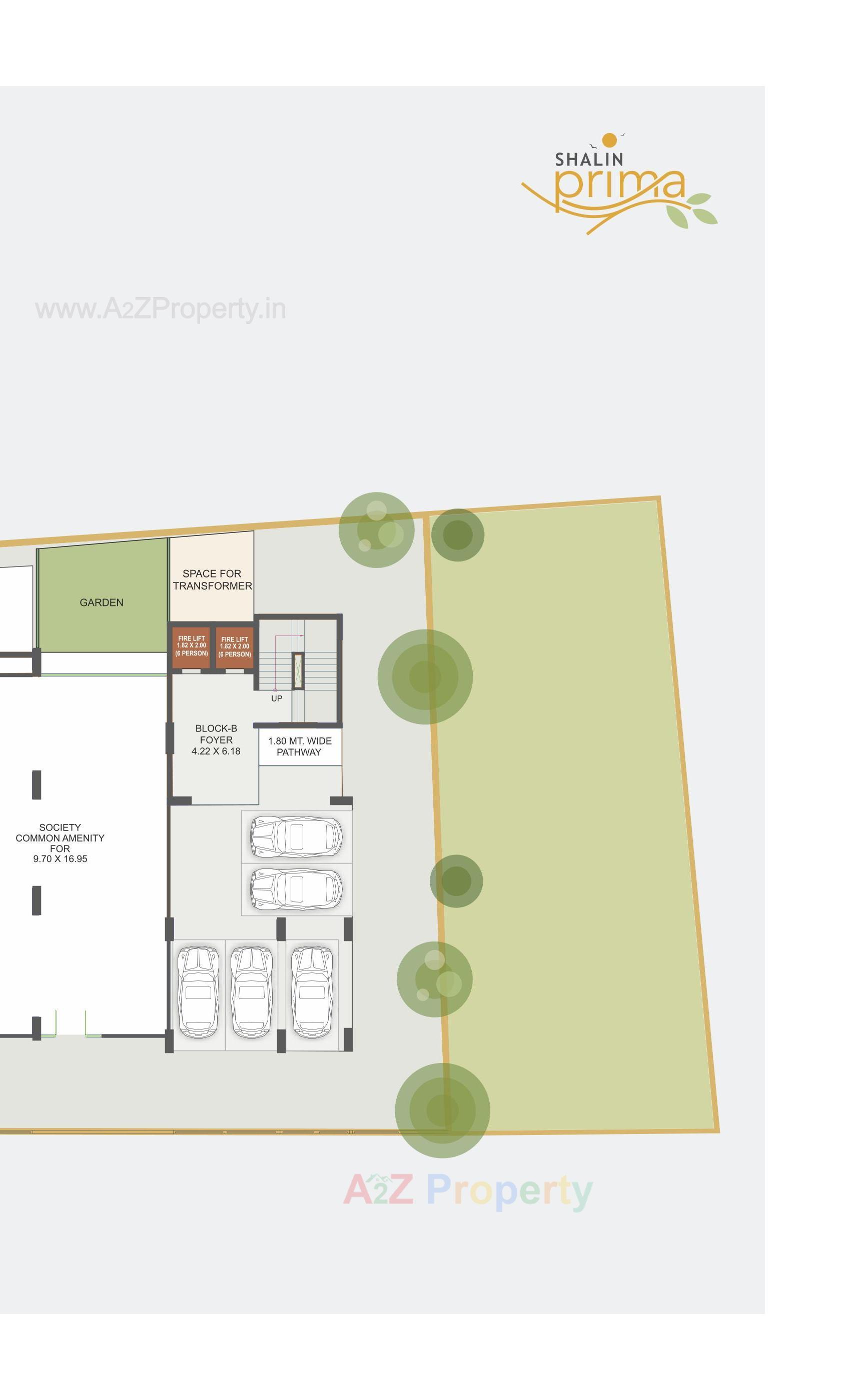 Layout of real estate project Shalin Prima located at Paldi, Ahmedabad, Gujarat