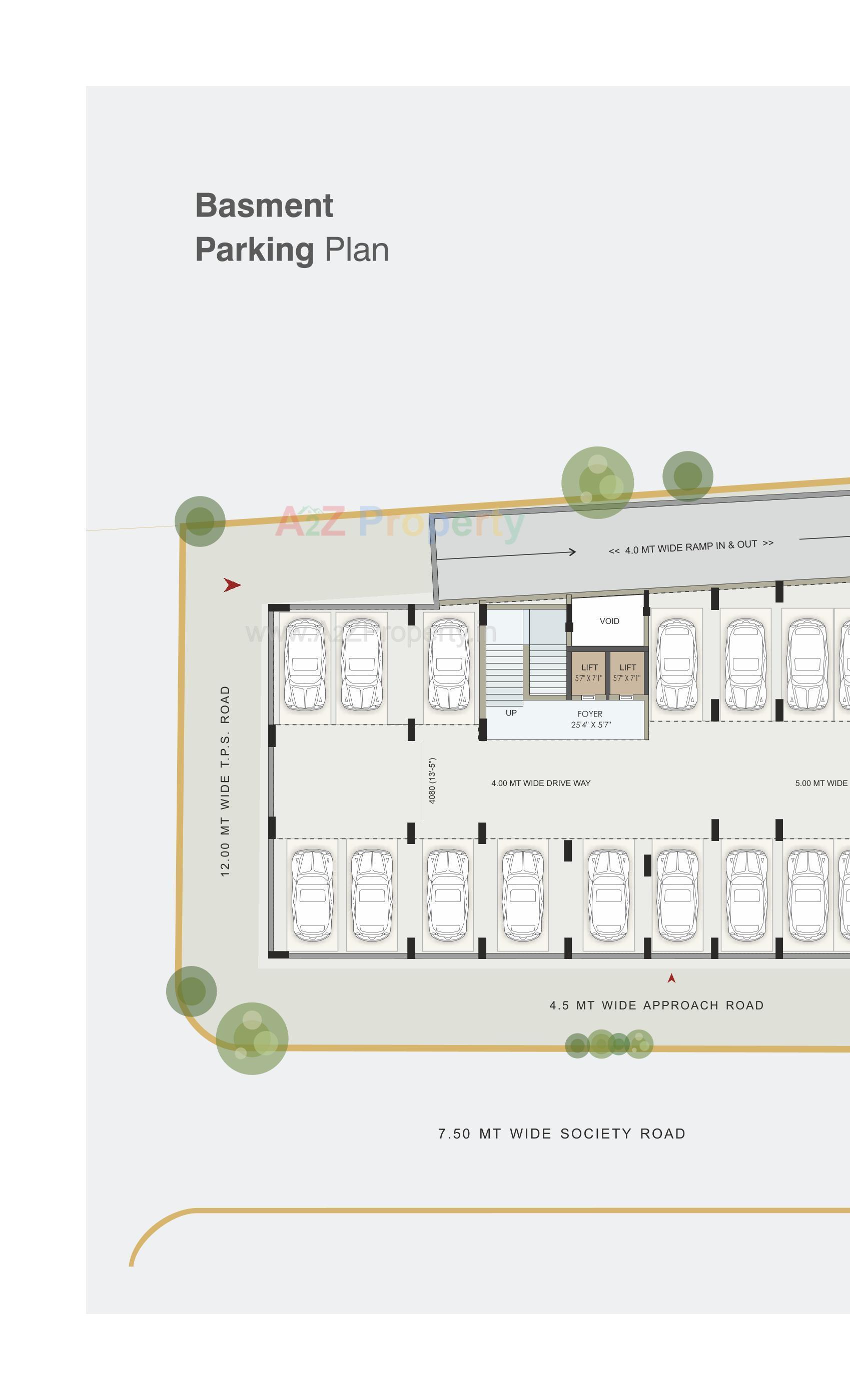 Layout of real estate project Shalin Prima located at Paldi, Ahmedabad, Gujarat