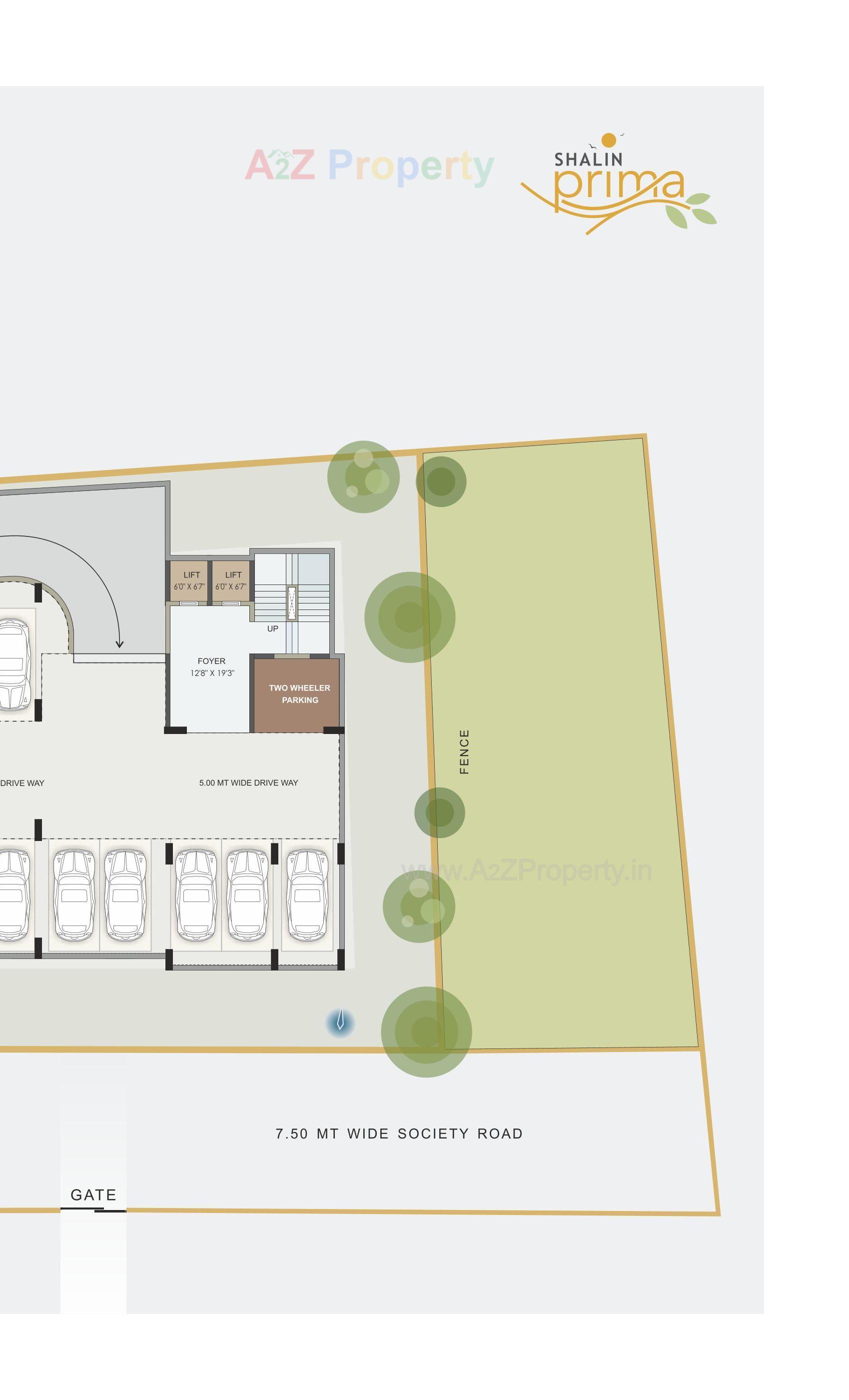 Layout of real estate project Shalin Prima located at Paldi, Ahmedabad, Gujarat