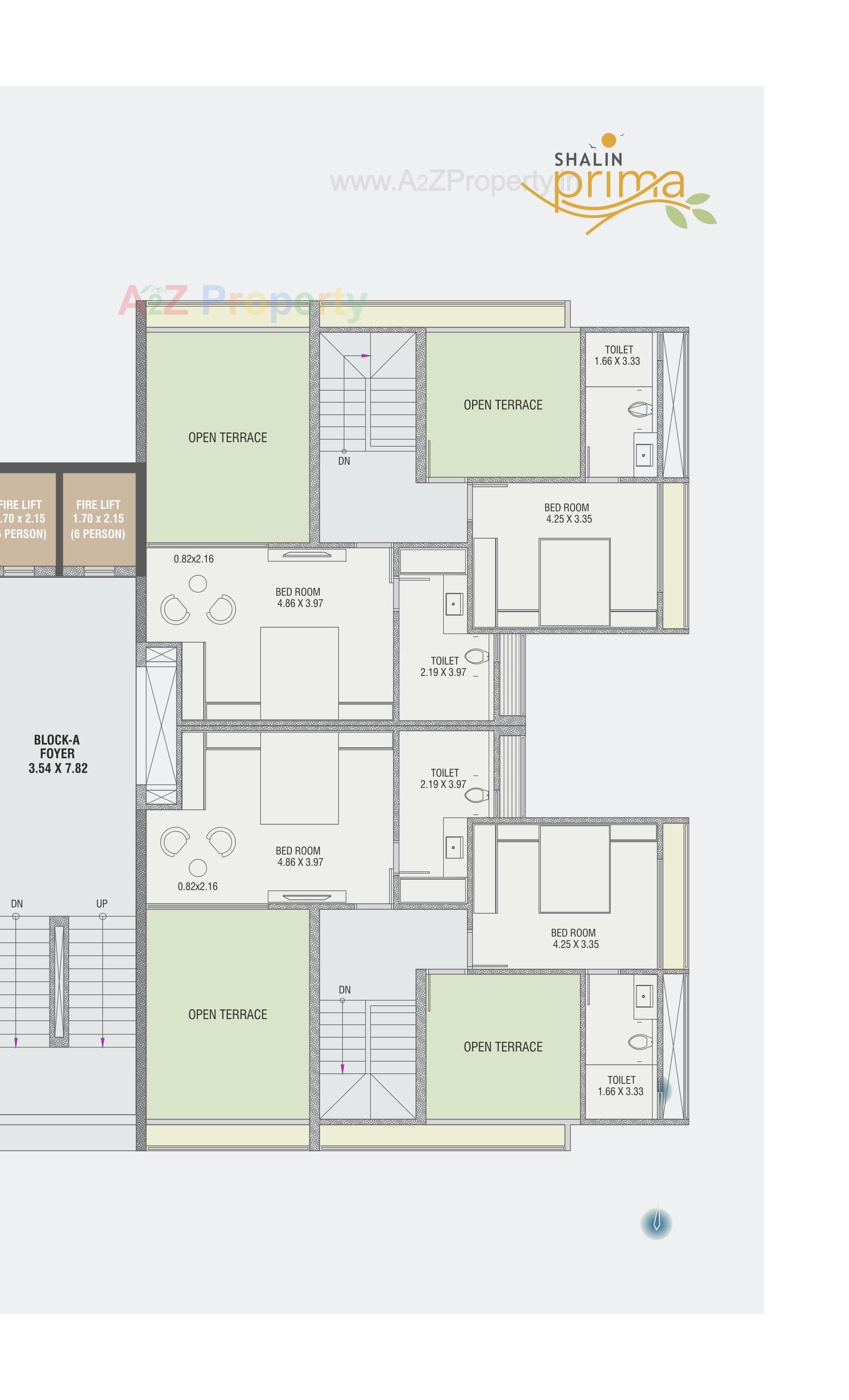 Layout of real estate project Shalin Prima located at Paldi, Ahmedabad, Gujarat