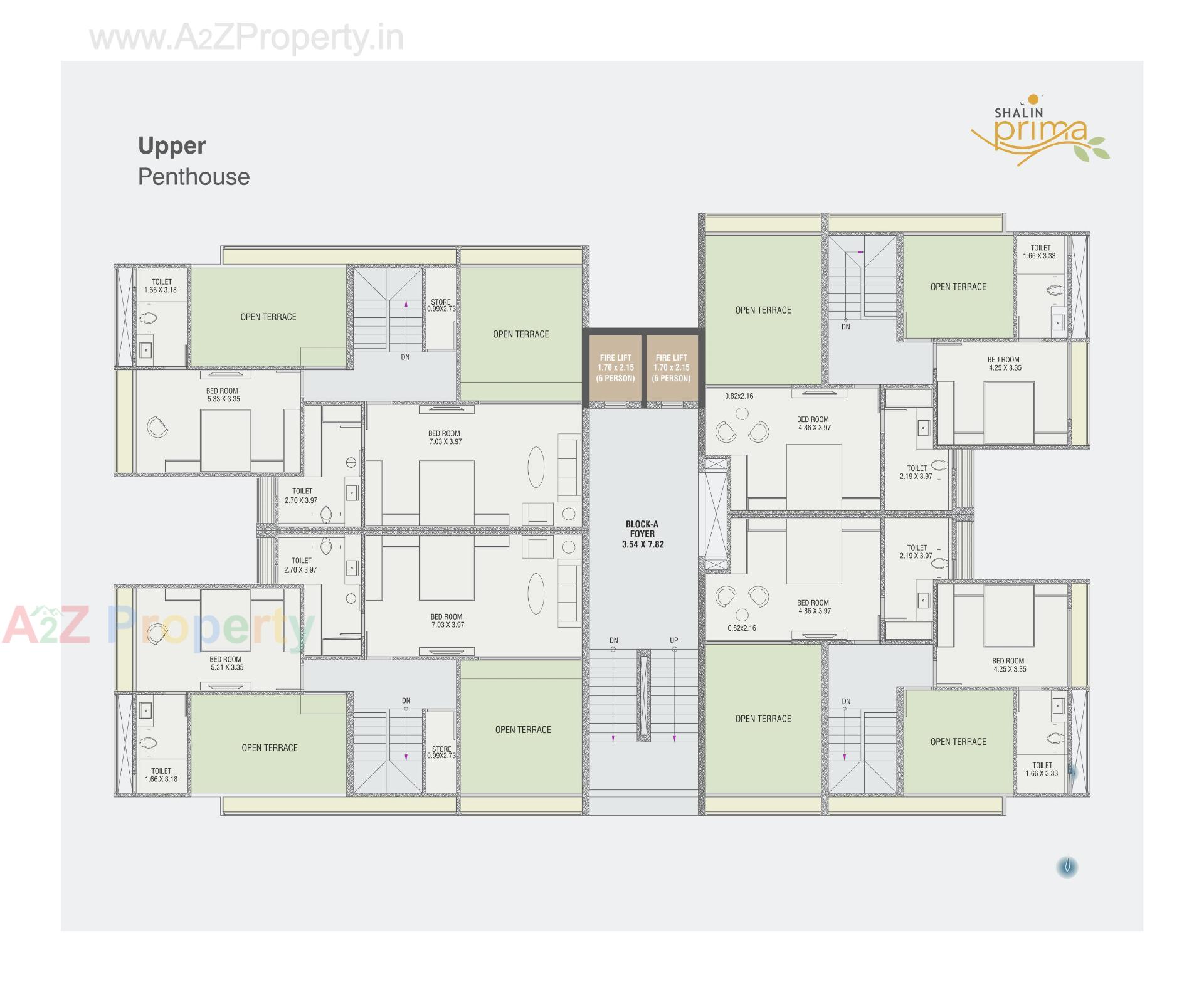 Layout of real estate project Shalin Prima located at Paldi, Ahmedabad, Gujarat