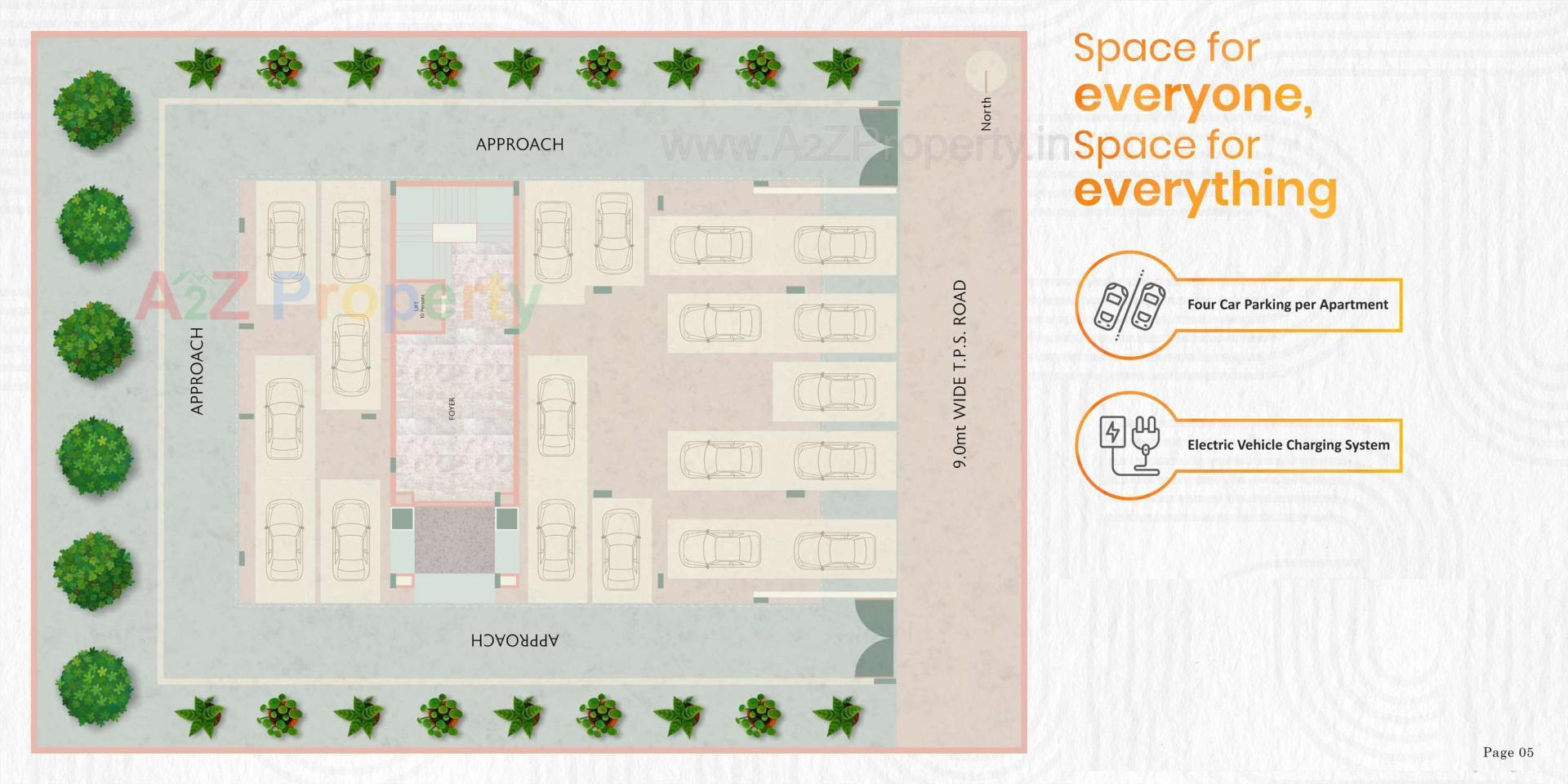 Layout of real estate project Shalin Shashwat located at Bodakdev, Ahmedabad, Gujarat