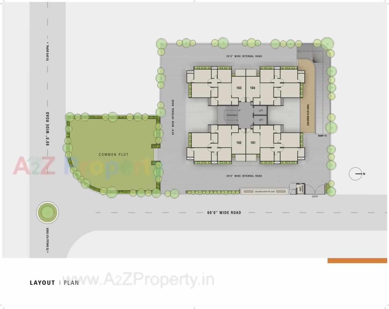 Layout of real estate project Shalin Sky located at Ahmedabad, Ahmedabad, Gujarat