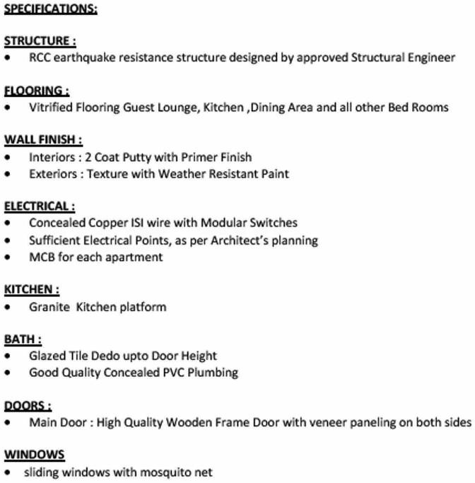 Project Specifications