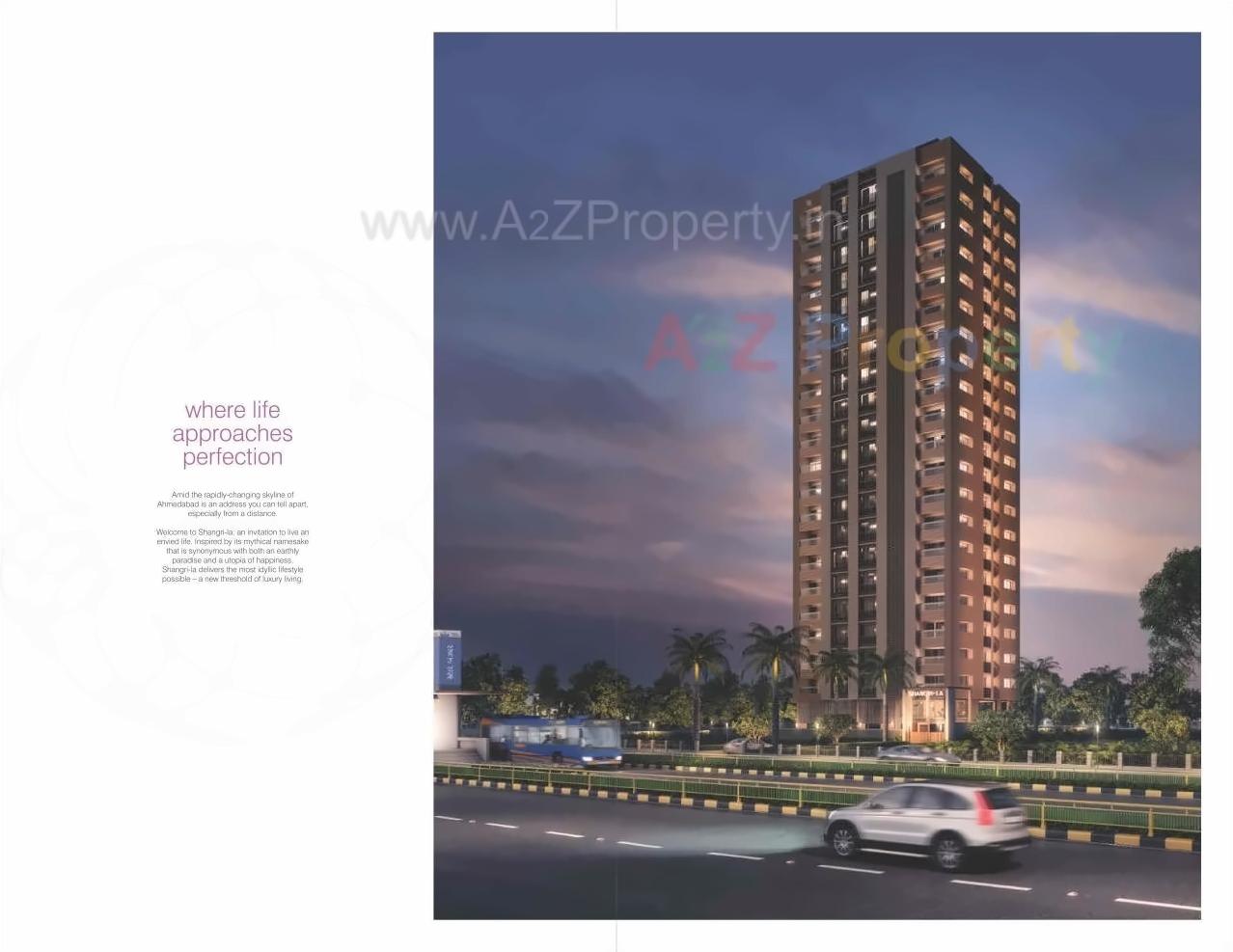 3D Elevation of real estate project Shangri La located at Vejalpur, Ahmedabad, Gujarat
