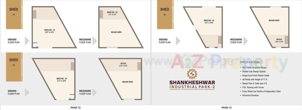 Layout of real estate project Shankeshwar Industrial Park located at Vatva, Ahmedabad, Gujarat