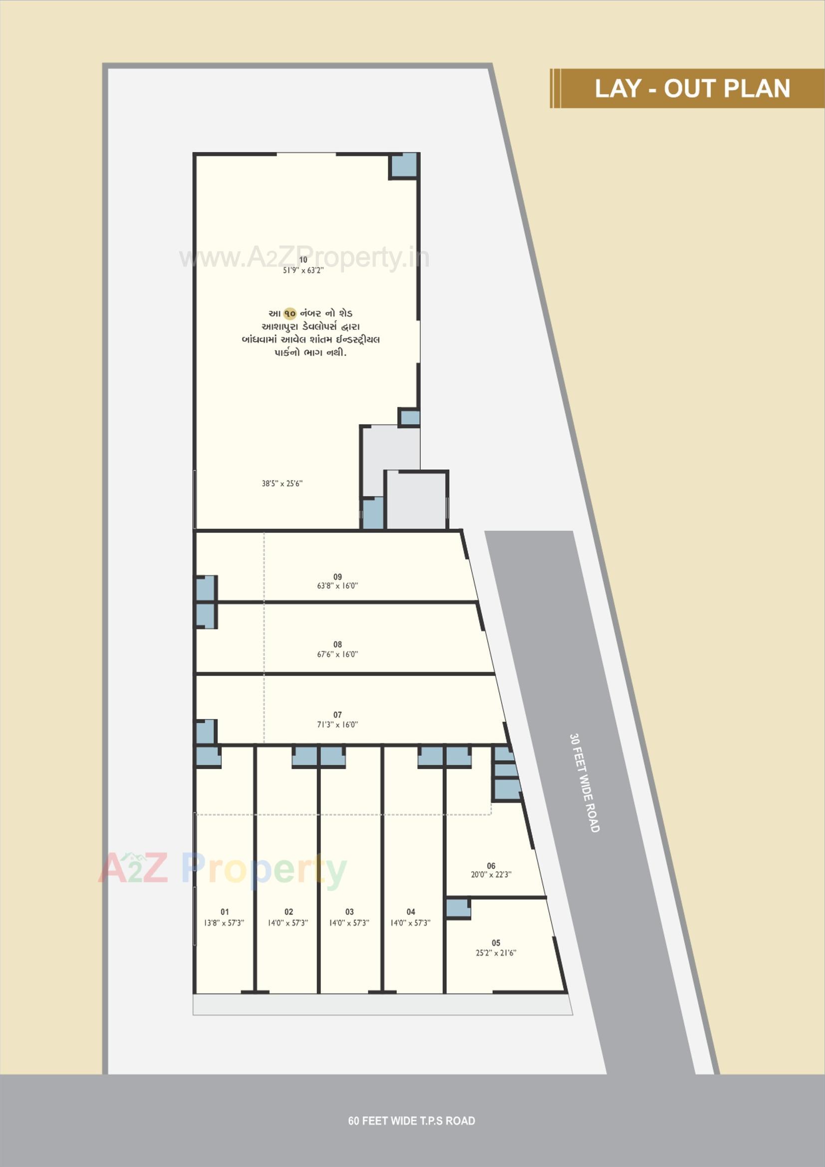 Layout of real estate project Shantam Industrial Park located at Ahmedabad, Ahmedabad, Gujarat